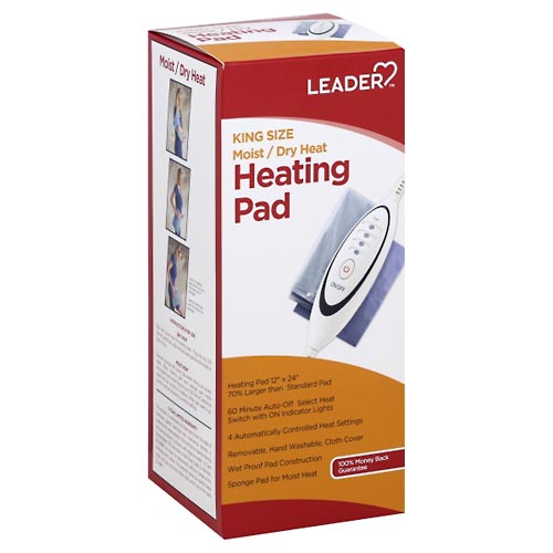 Image for Leader Heating Pad, Moist/Dry Heat, King Size,1ea from Shane's Pharmacy