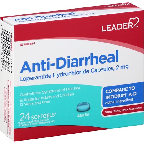 Image for Leader Anti-Diarrheal, Softgels,24ea from Shane's Pharmacy