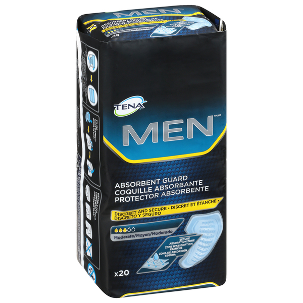 Image for Tena Absorbent Guard, Men, Moderate, 20ea from Shane's Pharmacy